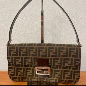 Fendi Zucca Canvas Mamma Baguette
